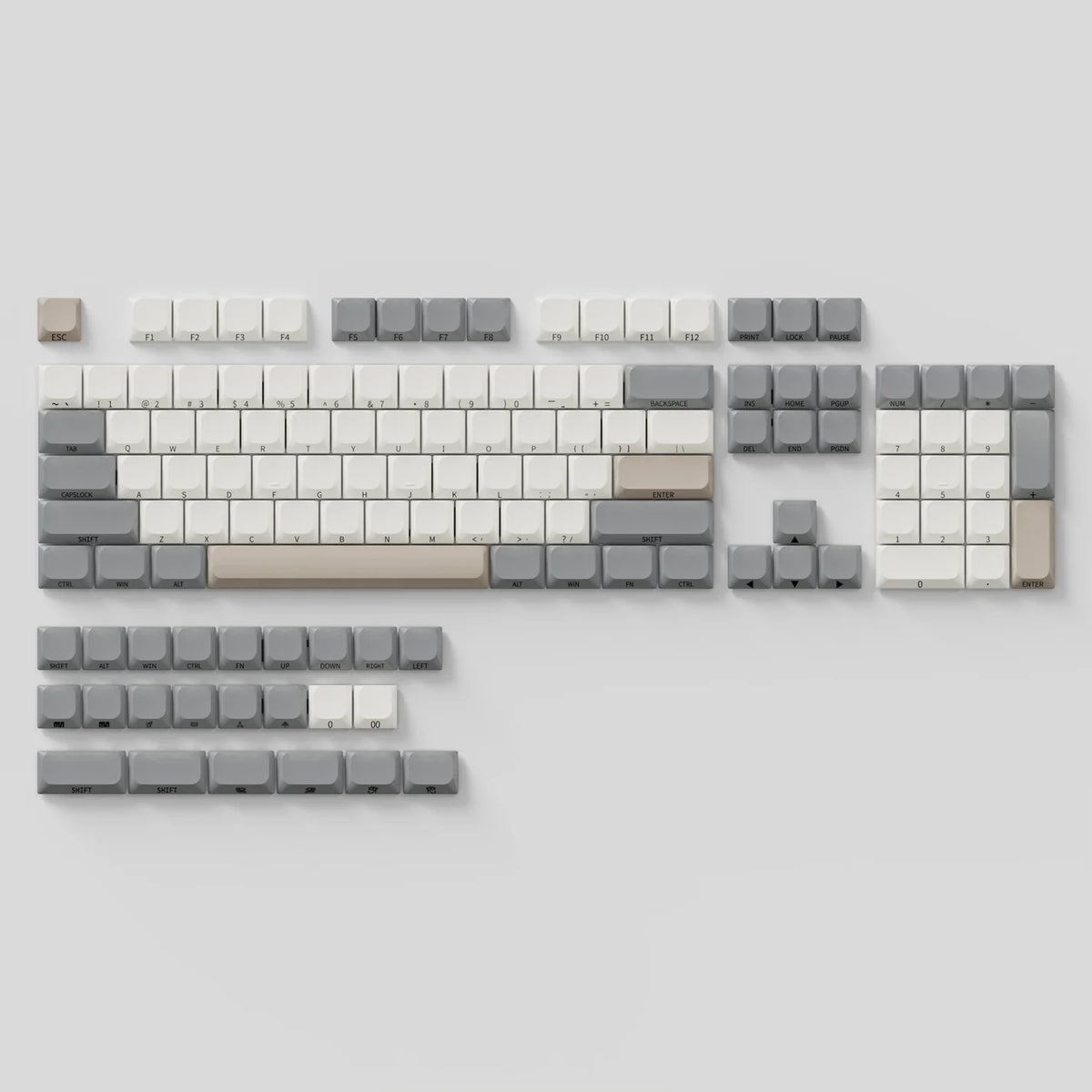 Chosfox MX Side Print Low Profile Keycaps Set