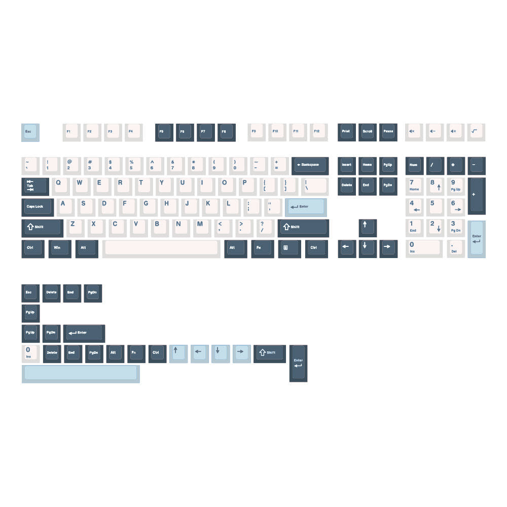 SPM PBT Pottery blue 130key
