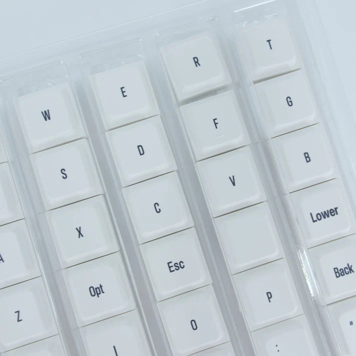 PBT FiraCode キーキャップセット ホワイト Cornix キーキャップセット