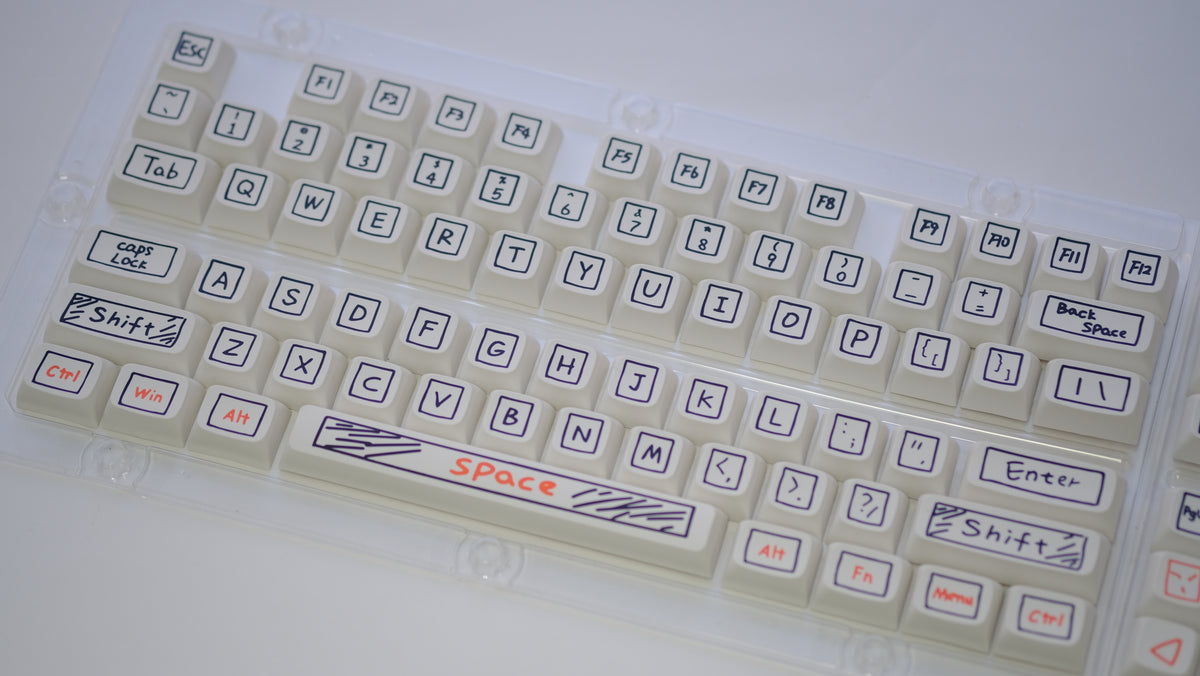 Graffiti Keycap XDA Profile 125 Keys for Box