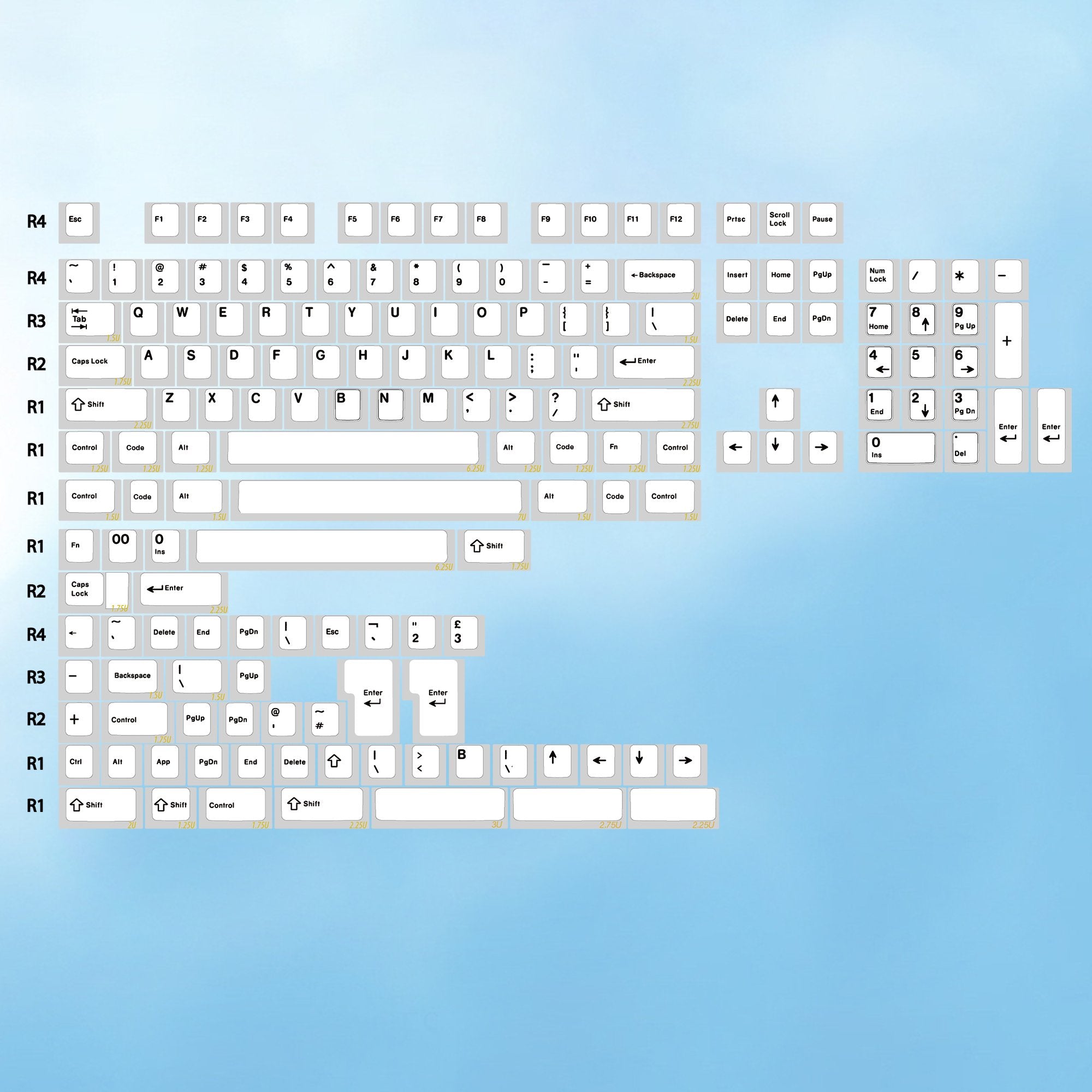 PBTfans WOB Base＋Space キーキャップ 自作キーボード