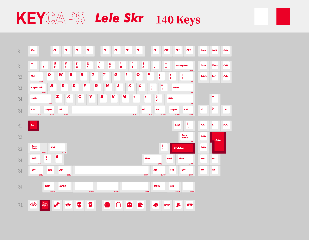 LeleLab Supsup SuperX White Keycap