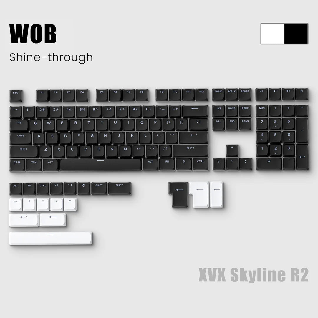 Skyline R2 Low Profile PBT Double-shot Keycap