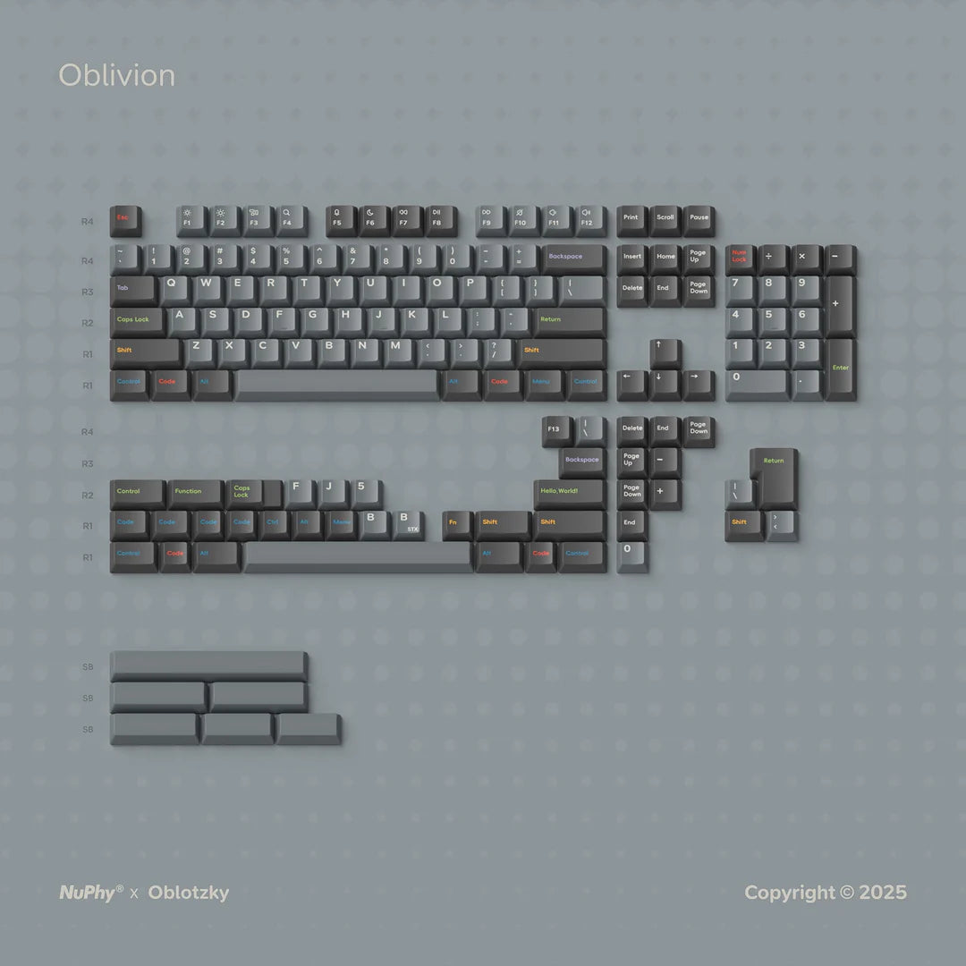 NuPhy x Oblotzky Oblivion Berry Profile Dye-sub PBT Keycaps