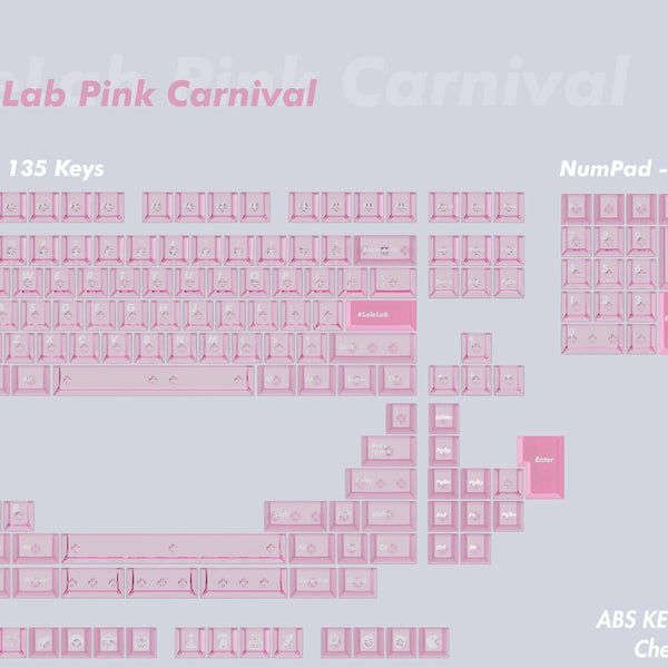 LeleLab Pink Carnival Base+Numpad - 152keys