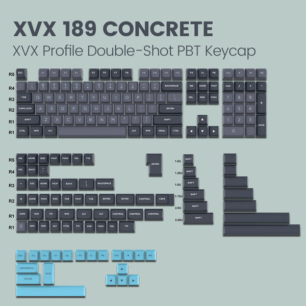 XVX 189 XVX Profile Double Shot PBT Keycap Full Set