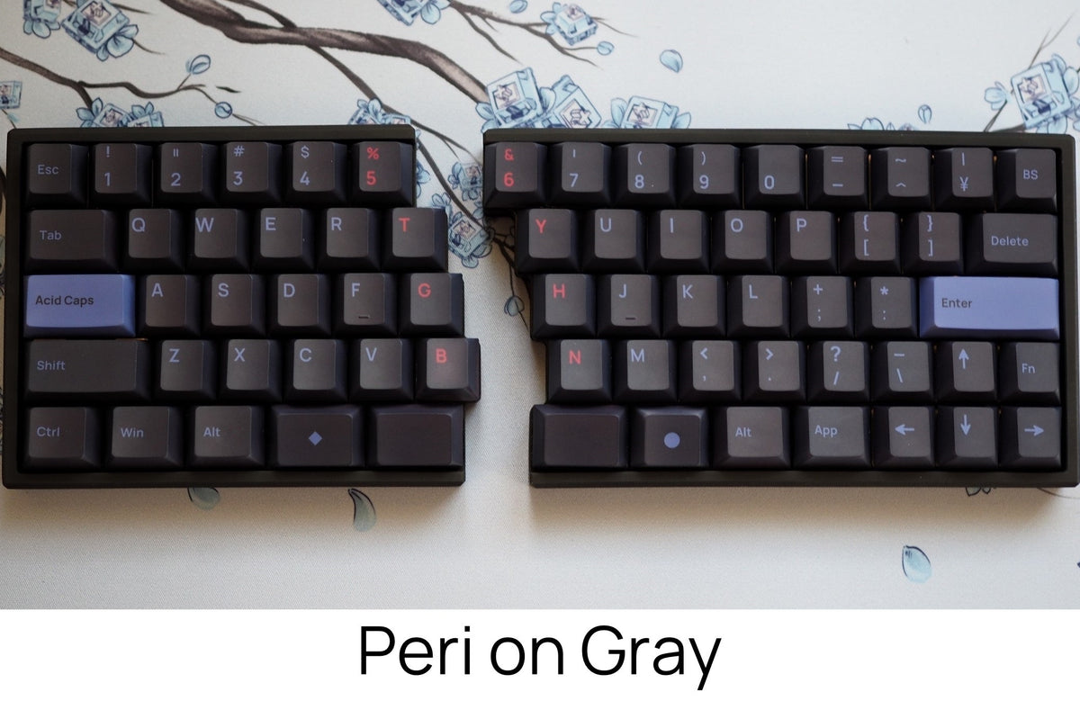 テ*シ様 Acid Caps Standard キーキャップ Gray on W Acid Caps ”Standard”」Gray on White｜Keeb-On!