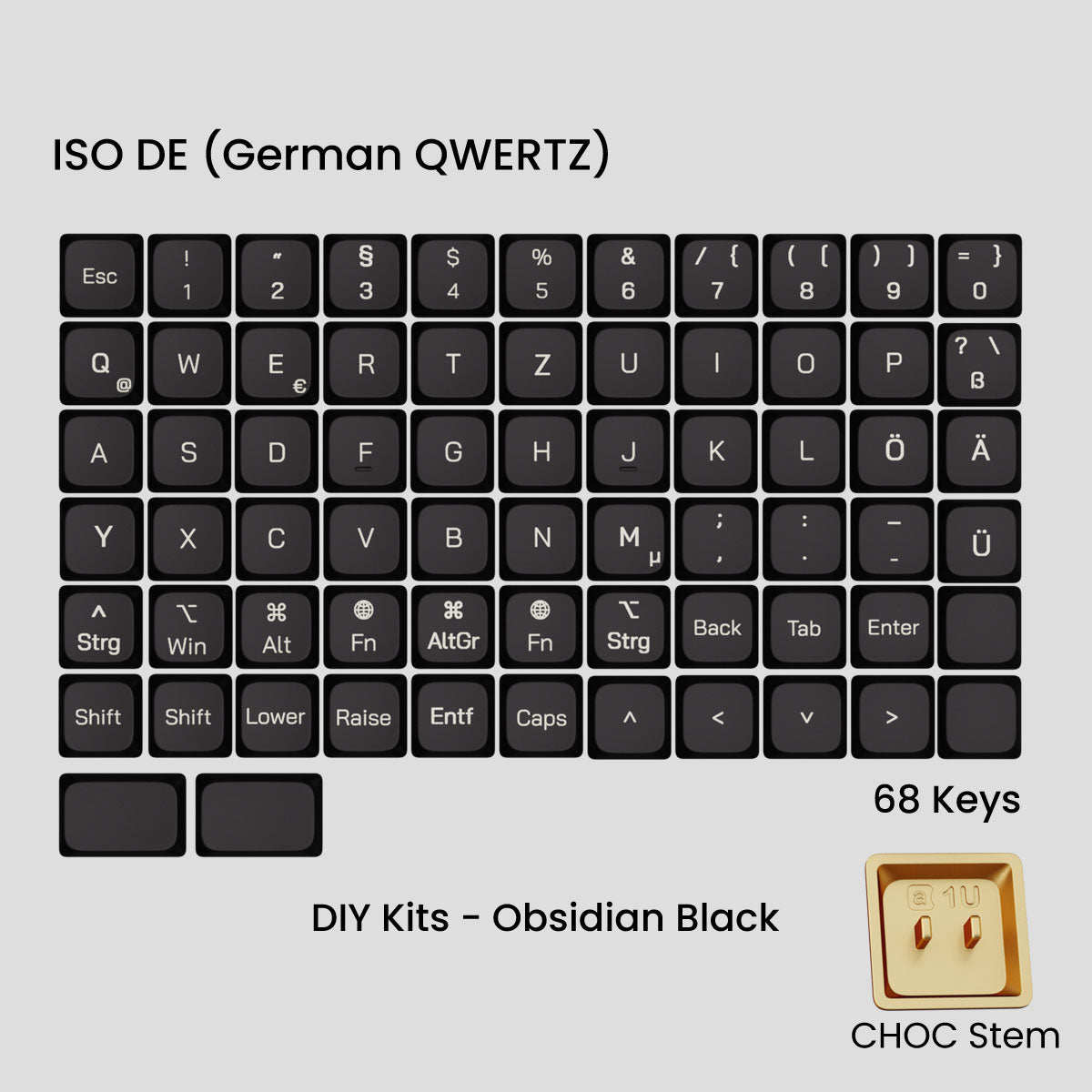 [GB] Awekeys Air Low-Profile Metal Keycaps - For Choc Switch