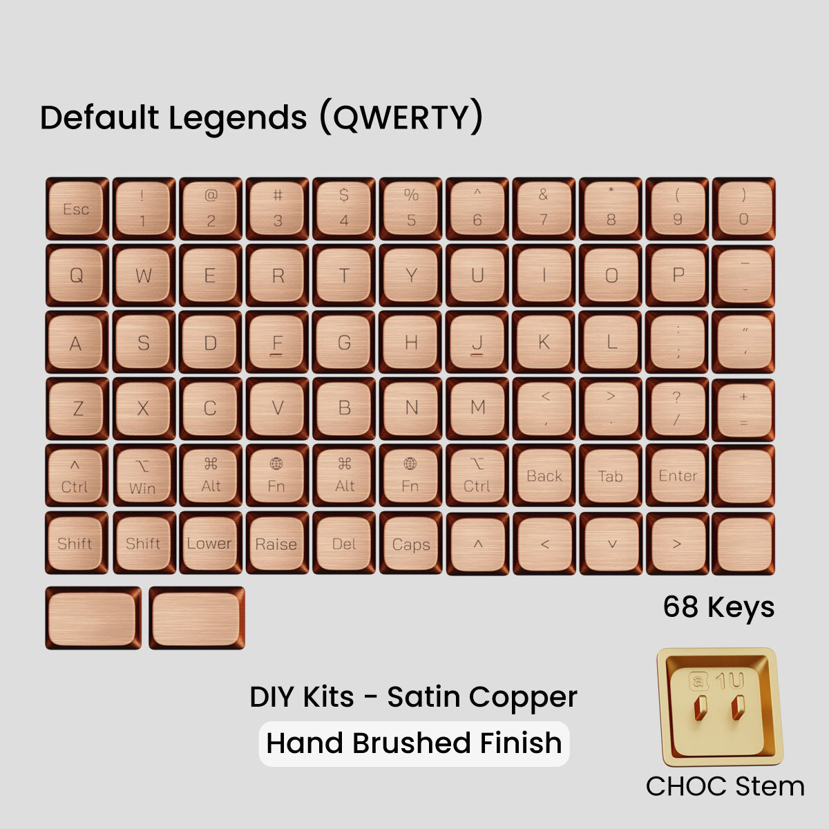 [GB] Awekeys Air Low-Profile Metal Keycaps - For Choc Switch