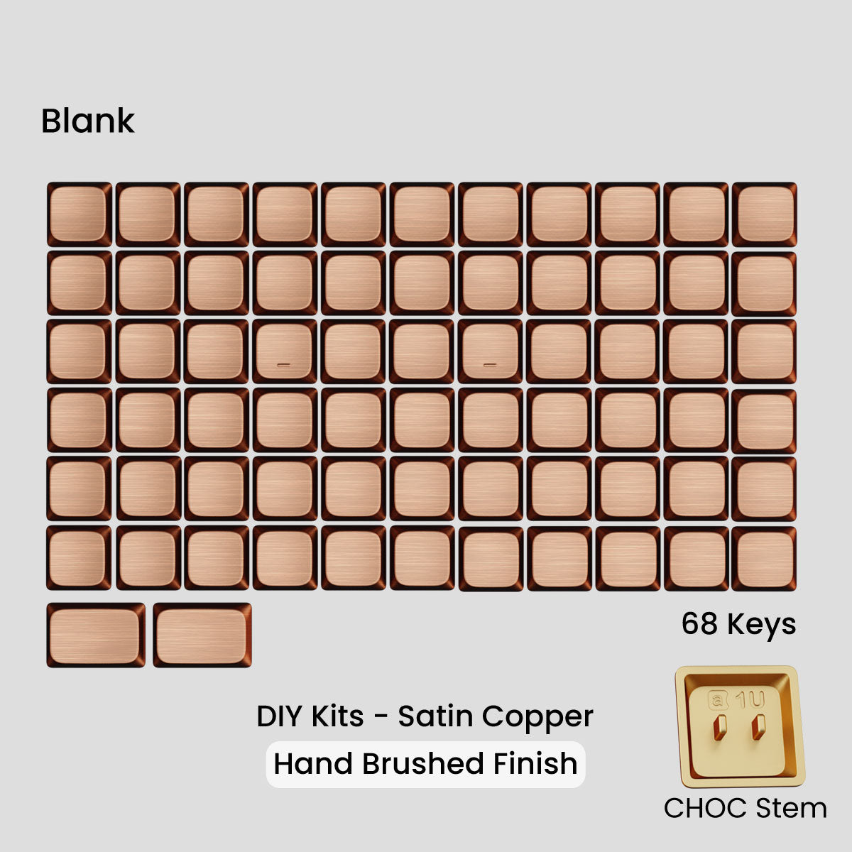 GB] Awekeys Air Low-Profile Metal Keycaps - For Choc Switch