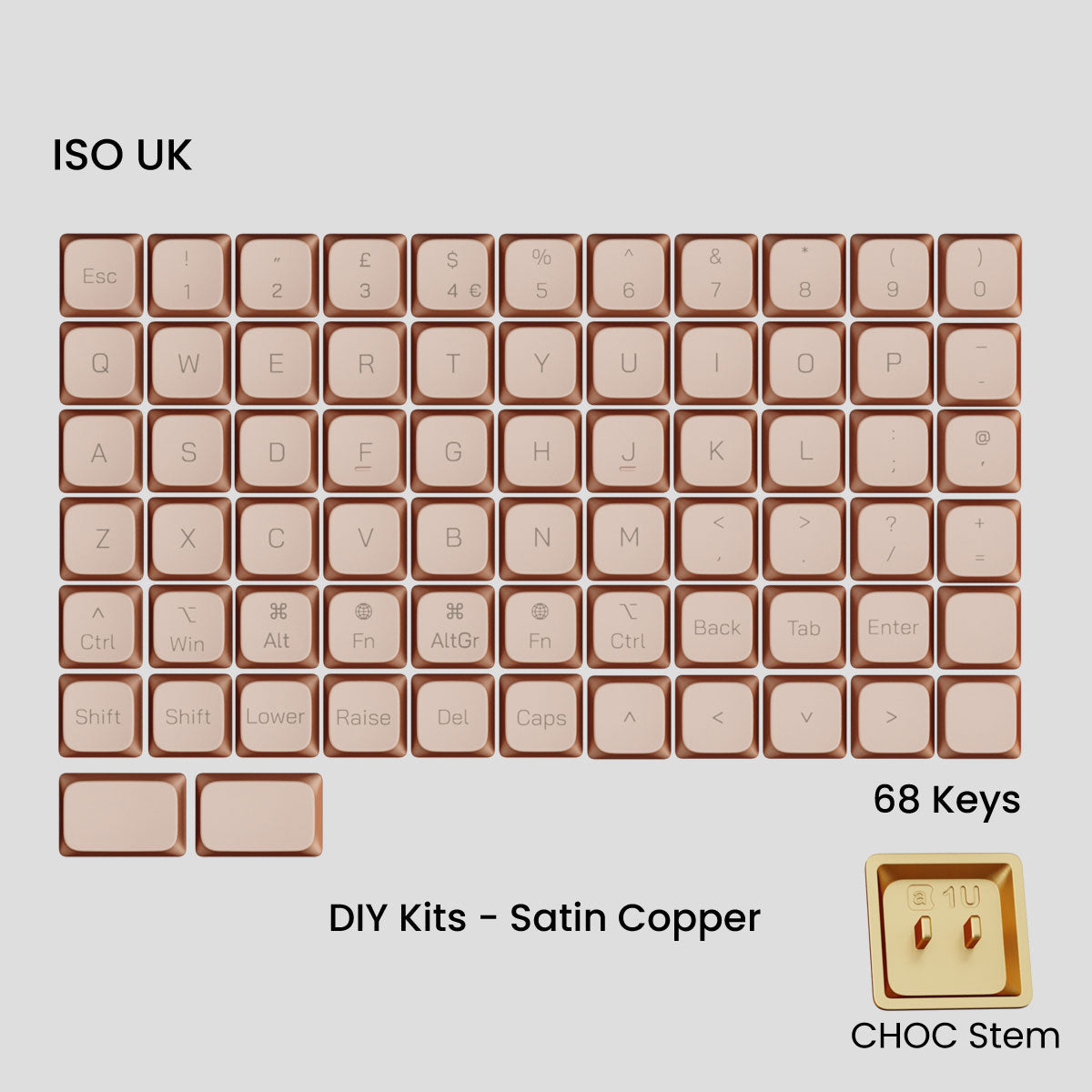[GB] Awekeys Air Low-Profile Metal Keycaps - For Choc Switch