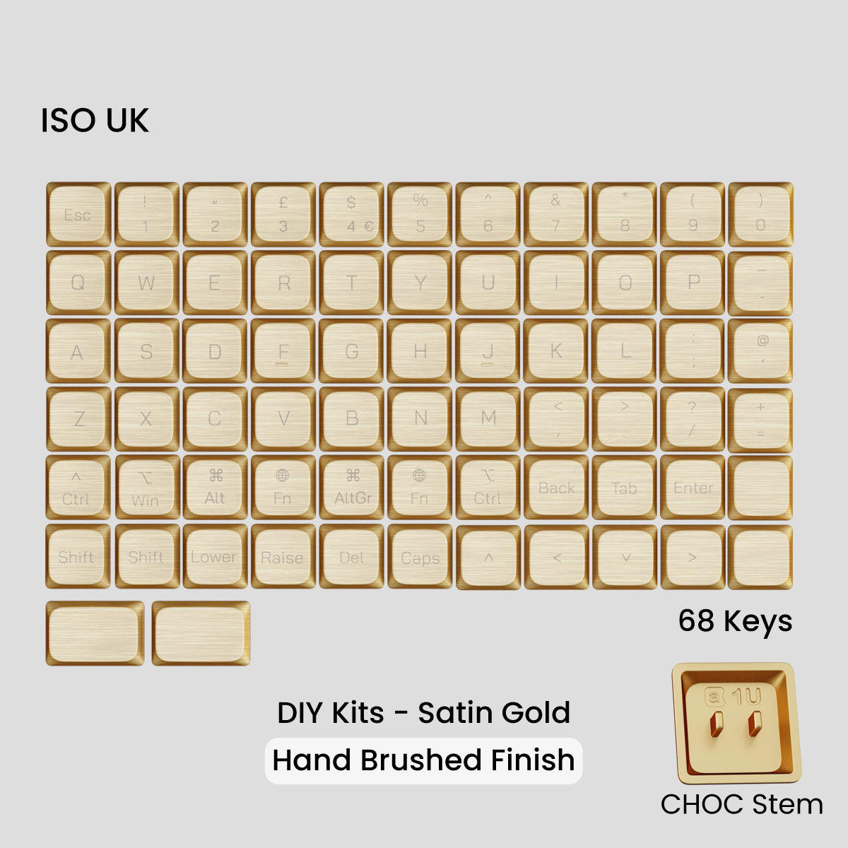 [GB] Awekeys Air Low-Profile Metal Keycaps - For Choc Switch