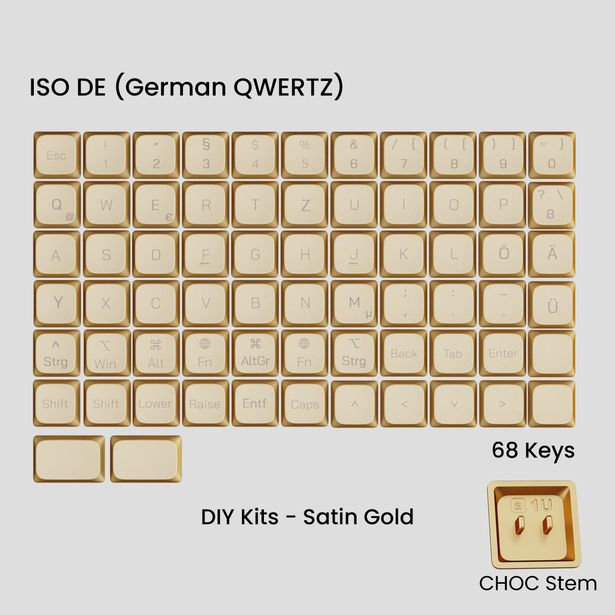 [GB] Awekeys Air Low-Profile Metal Keycaps - For Choc Switch