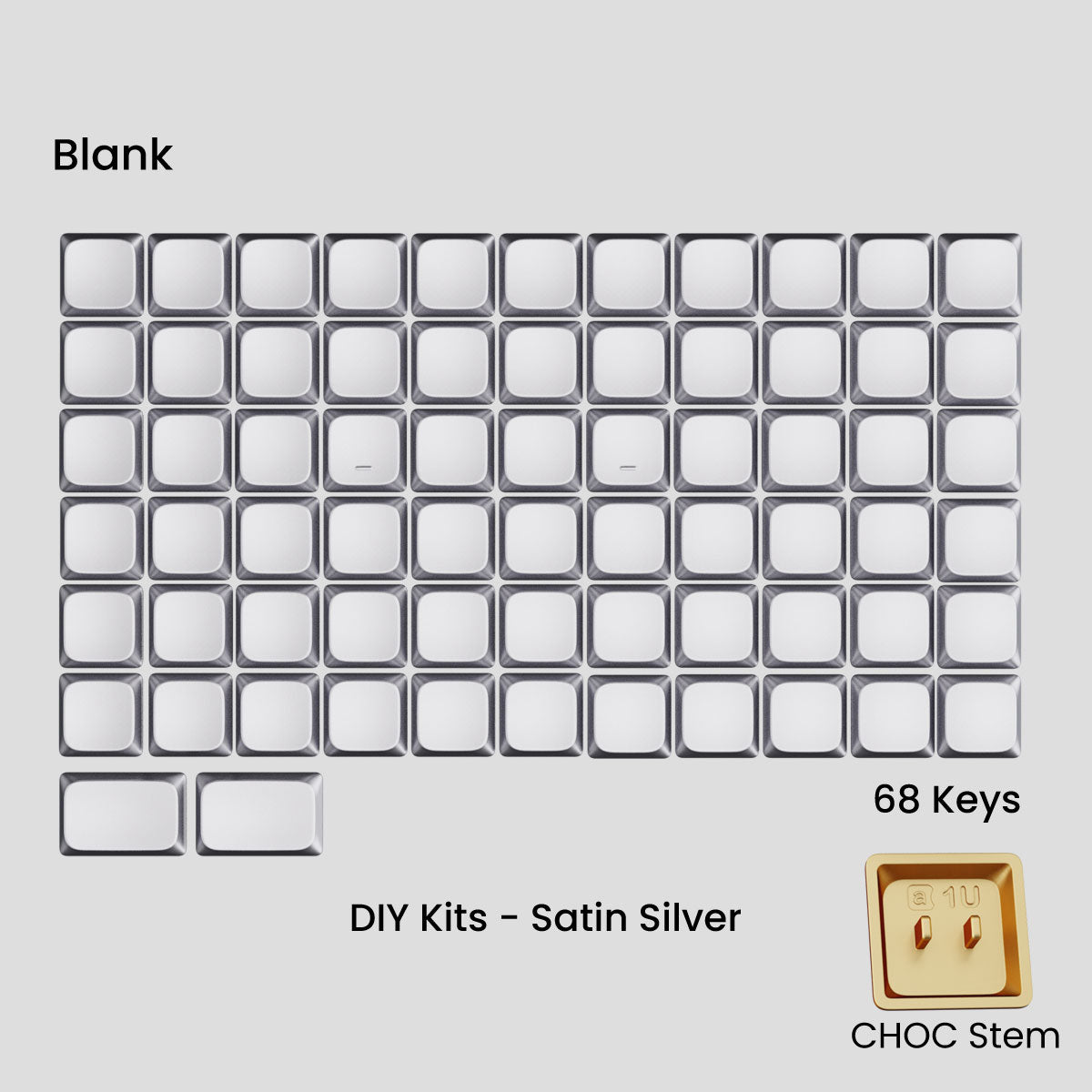 GB] Awekeys Air Low-Profile Metal Keycaps - For Choc Switch