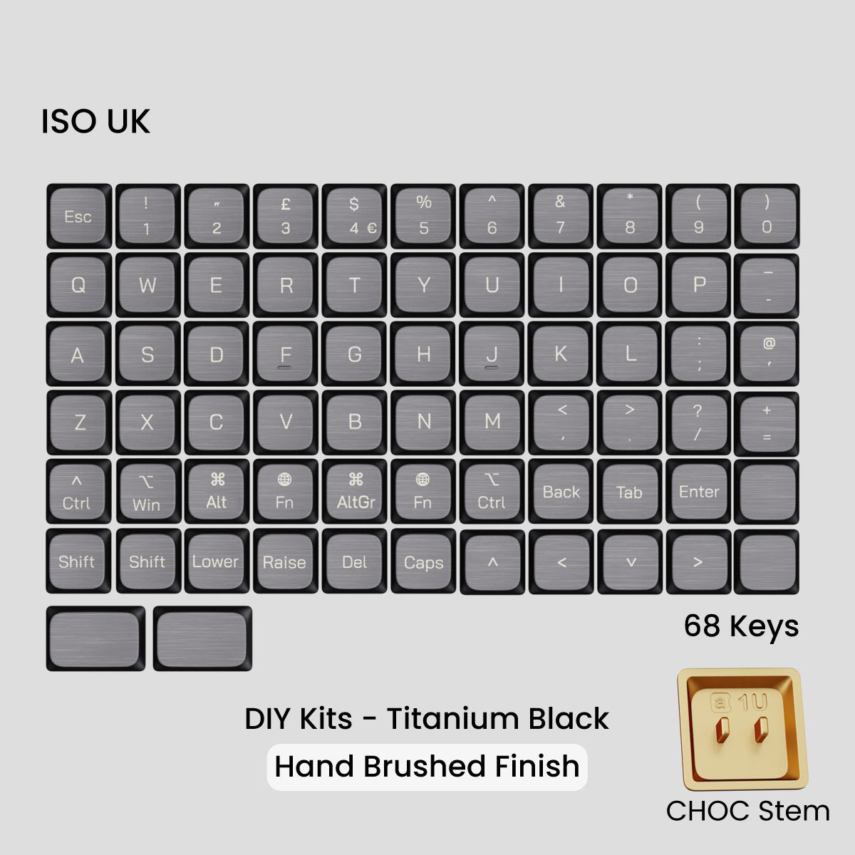[GB] Awekeys Air Low-Profile Metal Keycaps - For Choc Switch