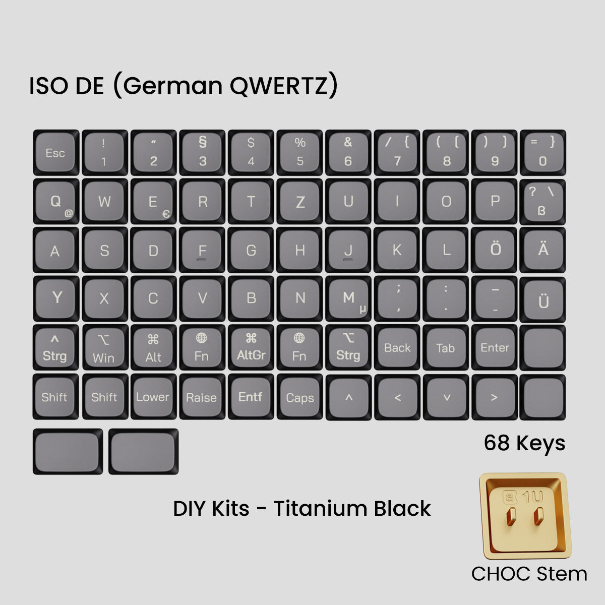 [GB] Awekeys Air Low-Profile Metal Keycaps - For Choc Switch