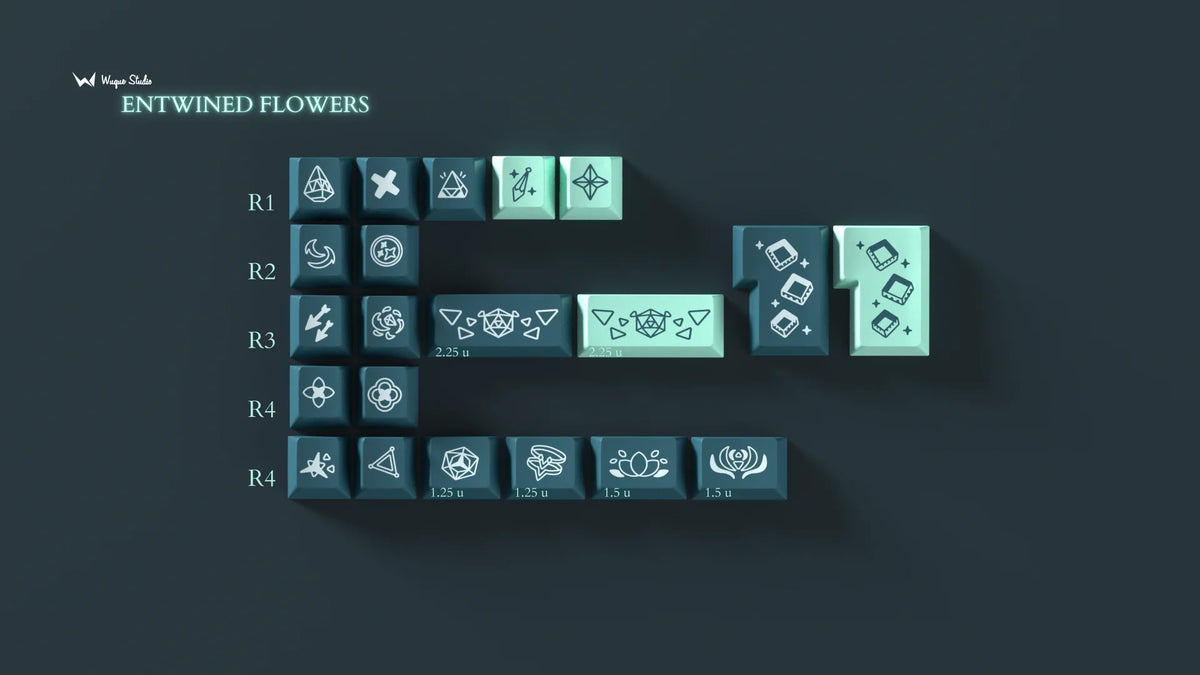 キーボード WS Entwined Flowers Keycap Set WS Entwined Flowers Keycap Set – Wuque Studio