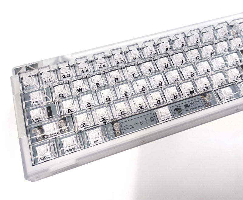 Cool ice transparent with side print Keycap Set