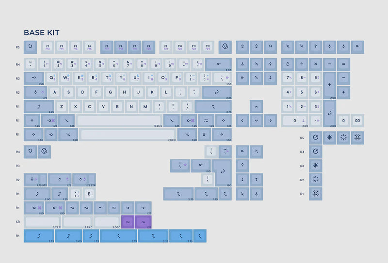 KAT Operator Thickened Double Shot PBT Keycaps Base