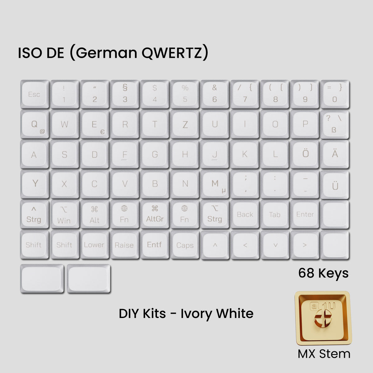 GB] Awekeys Air Low-Profile Metal Keycaps - For MX Switch