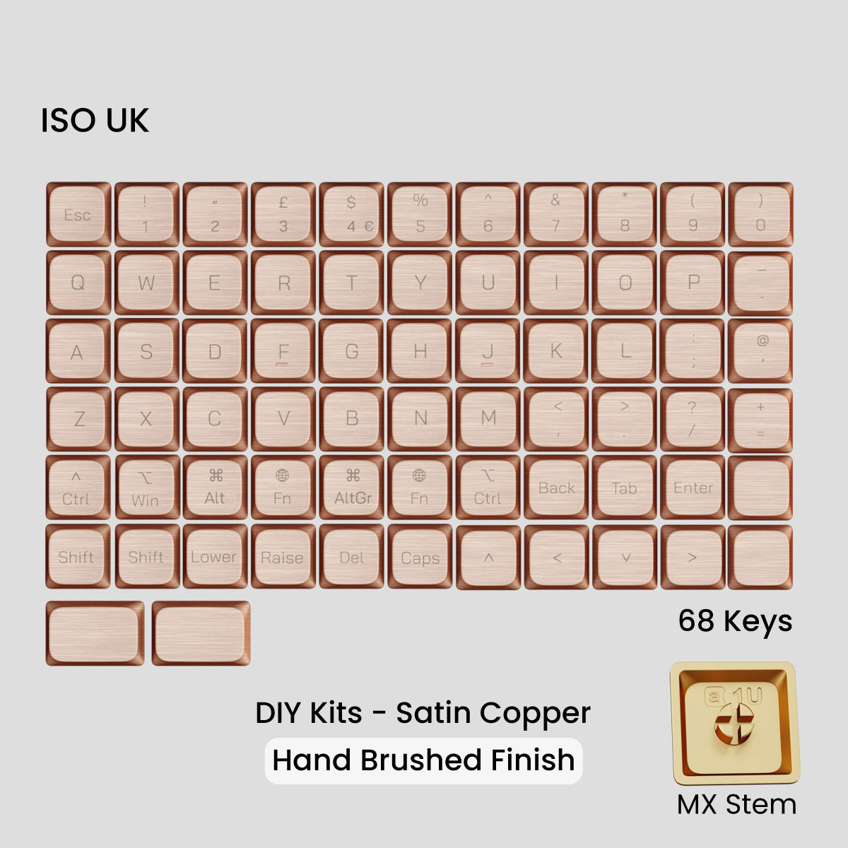 [GB] Awekeys Air Low-Profile Metal Keycaps - For MX Switch