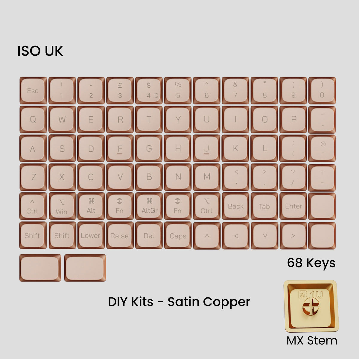 キーボード Awekeys Air Low-Profile l Keyca GB] Awekeys Air Low-Profile Metal Keycaps - For MX Switch