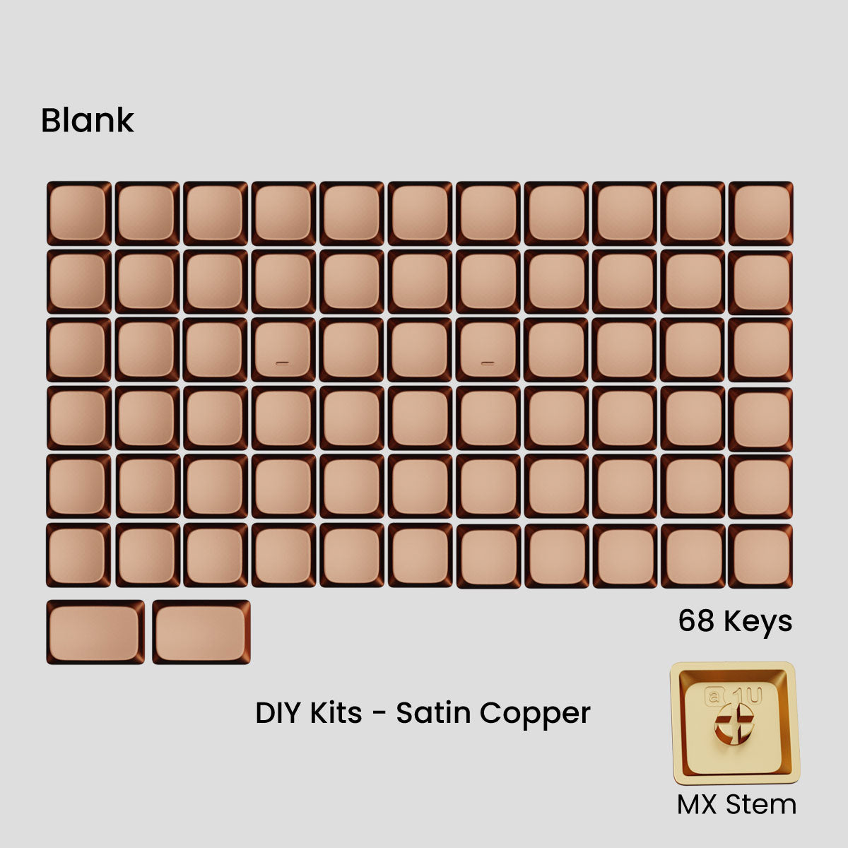 GB] Awekeys Air Low-Profile Metal Keycaps - For MX Switch