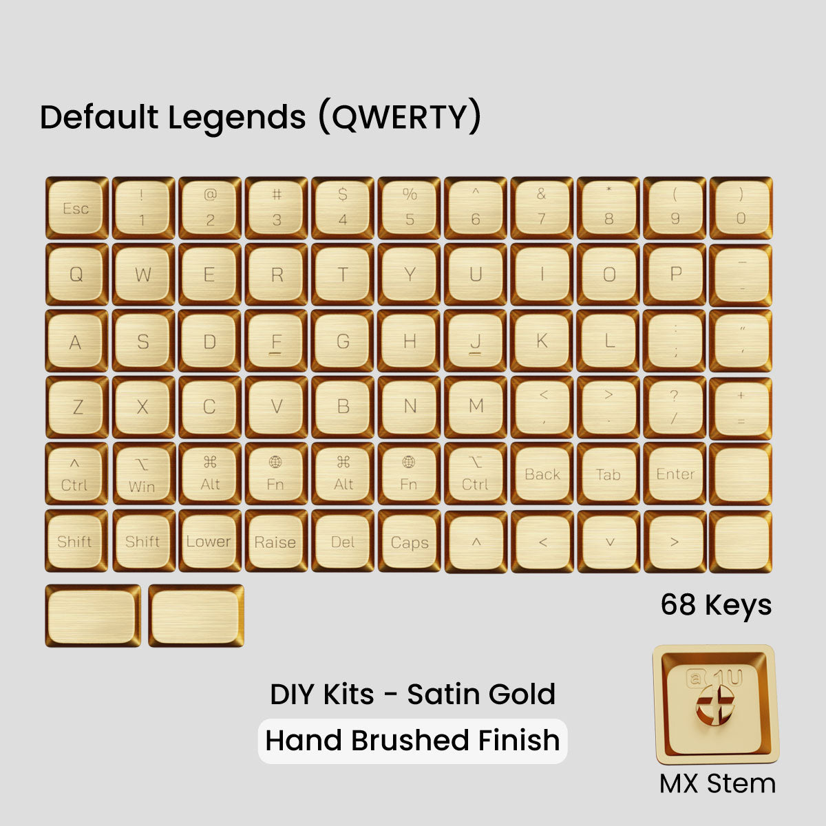 [GB] Awekeys Air Low-Profile Metal Keycaps - For MX Switch