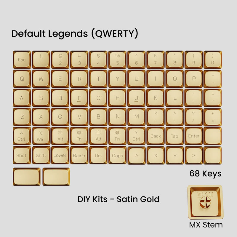 GB] Awekeys Air Low-Profile Metal Keycaps - For MX Switch