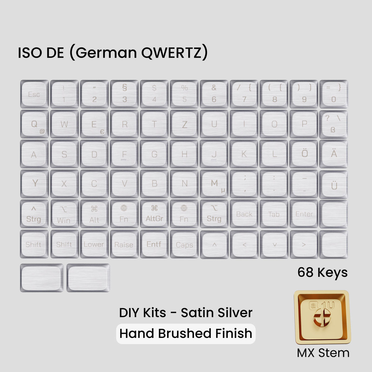 [GB] Awekeys Air Low-Profile Metal Keycaps - For MX Switch