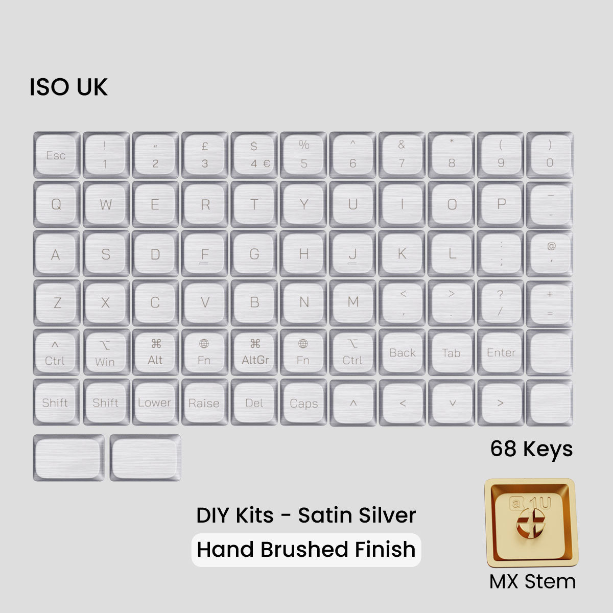 [GB] Awekeys Air Low-Profile Metal Keycaps - For MX Switch