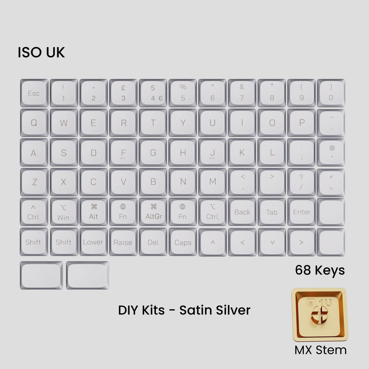 [GB] Awekeys Air Low-Profile Metal Keycaps - For MX Switch