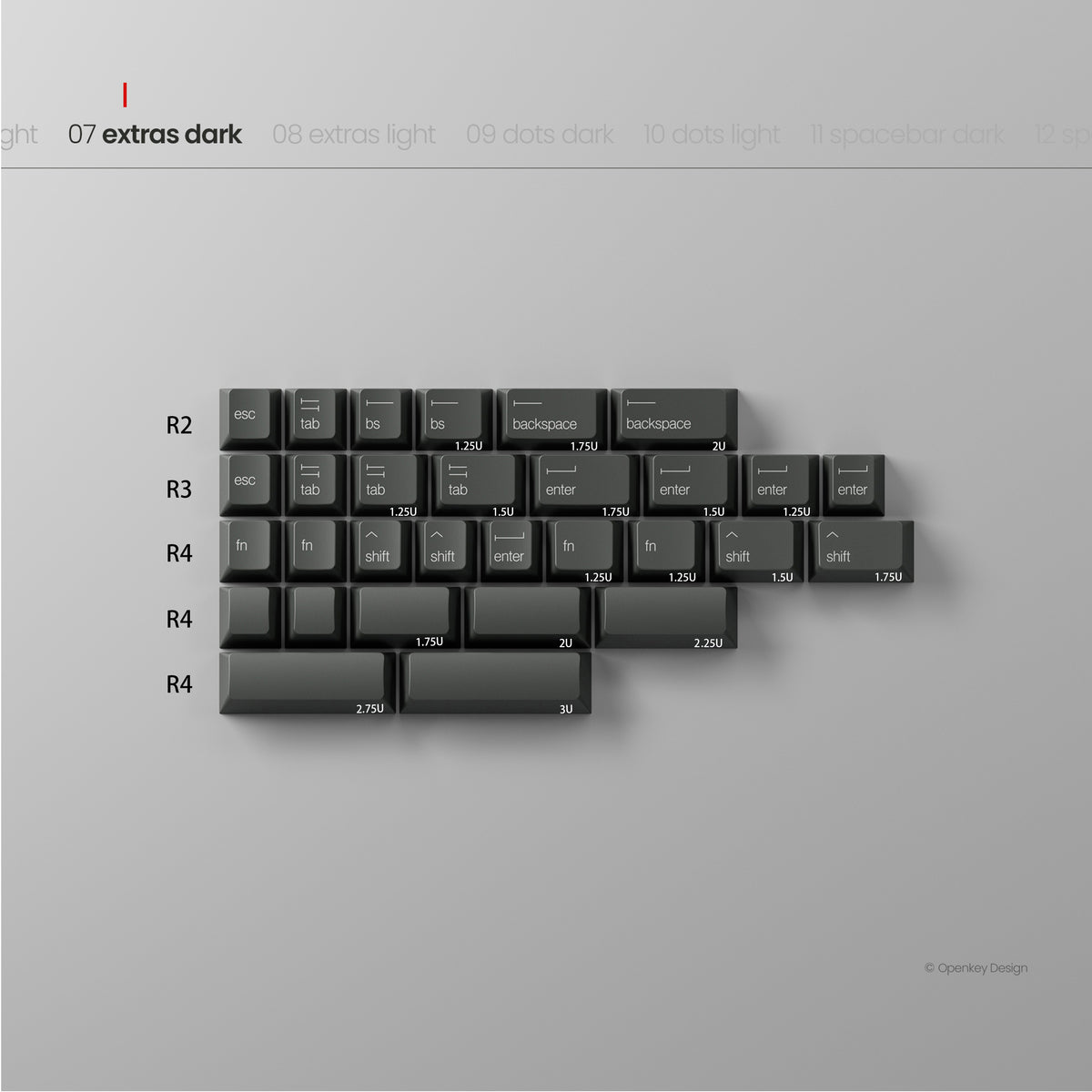 キーボード PBTfans Openkey Design Less,but better Extra] PBTfans Less, but better Dark