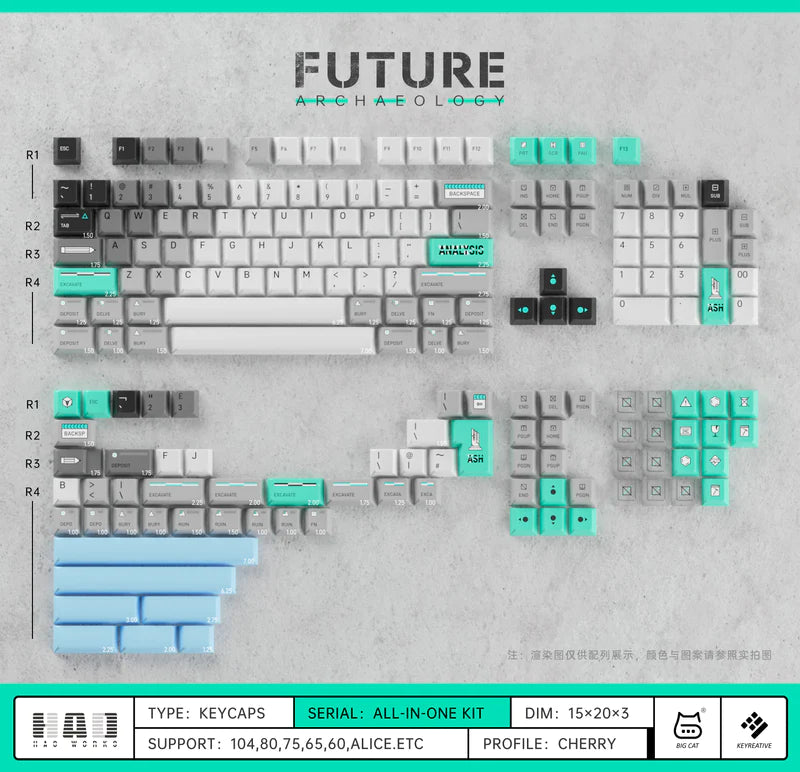 Future Archaeology Cherry Profile Keycaps Base