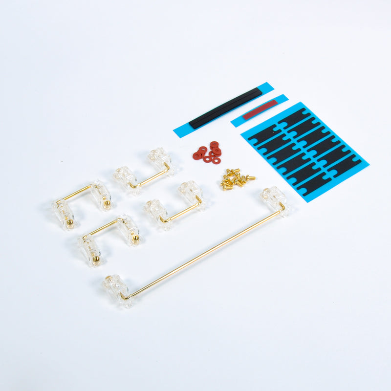Durock PCB Mount Type Screw-in Stabilizer V2 (2ux4, 6.25ux1) Clear housing