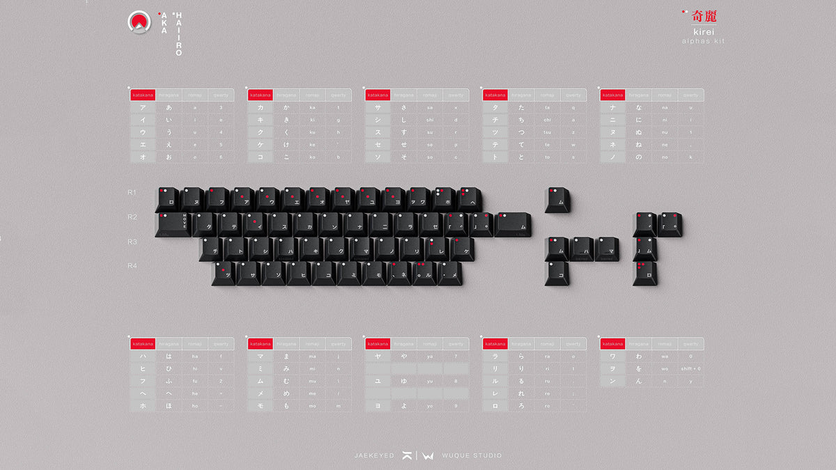 GB] WS x Jaekeyed (赤灰色) Aka Haiiro Keycap Set