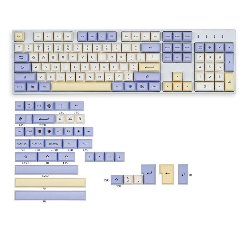 DSA Profile Simple Purple Dye-Subbed Keycap Set
