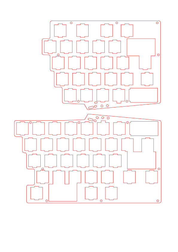 Keyboard acrylic plate