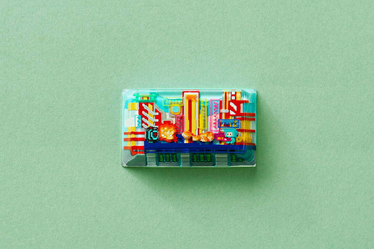 GB] 8-Bit Series III: Neon Era Artisan Keycaps