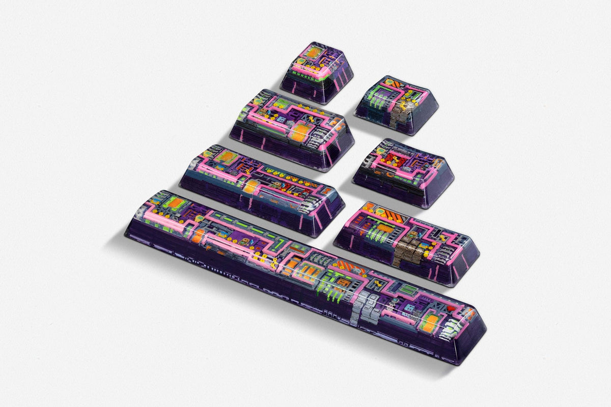 [GB] 8-bit series II: Pipeline Bots artisan keycaps