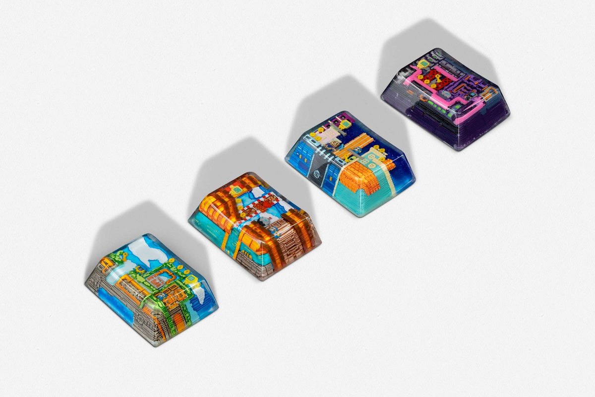 [GB] 8-bit series II: Pipeline Bots artisan keycaps