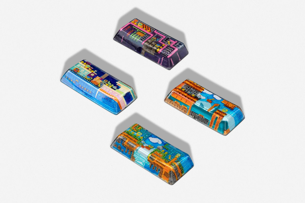 [GB] 8-bit series II: Pipeline Bots artisan keycaps
