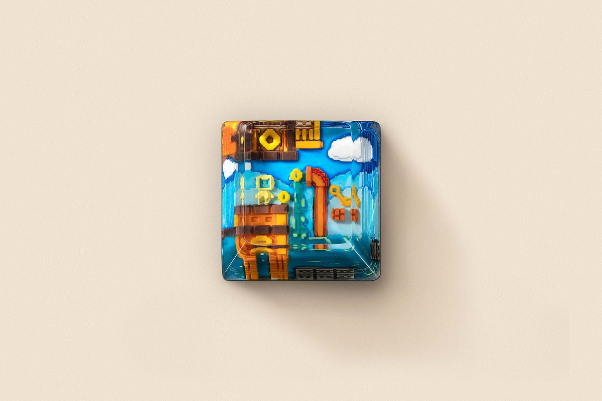 [GB] 8-bit series II: Pipeline Bots artisan keycaps