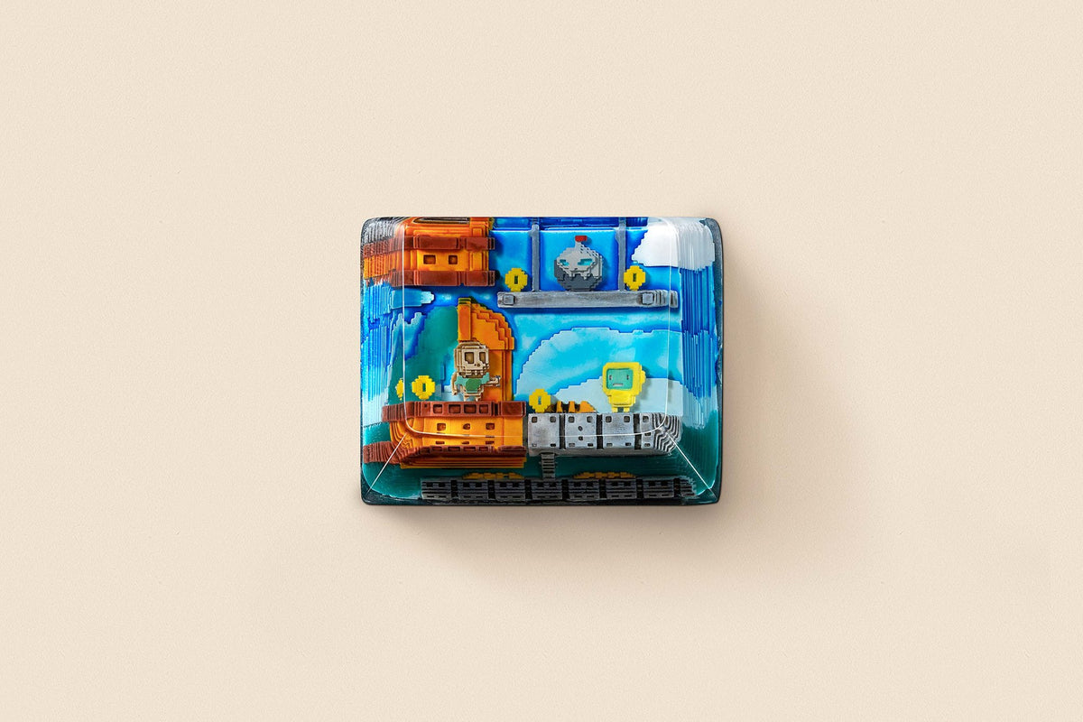 [GB] 8-bit series II: Pipeline Bots artisan keycaps