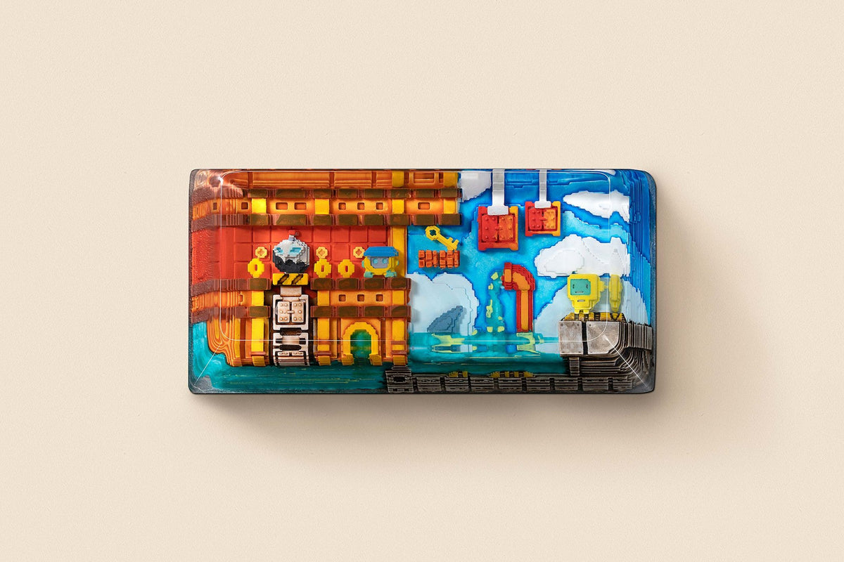 [GB] 8-bit series II: Pipeline Bots artisan keycaps