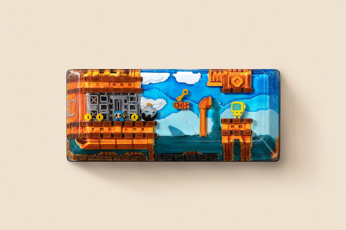 [GB] 8-bit series II: Pipeline Bots artisan keycaps