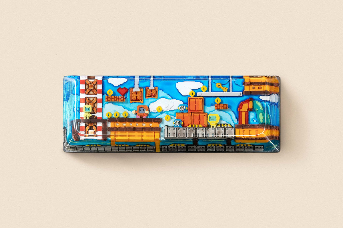 [GB] 8-bit series II: Pipeline Bots artisan keycaps