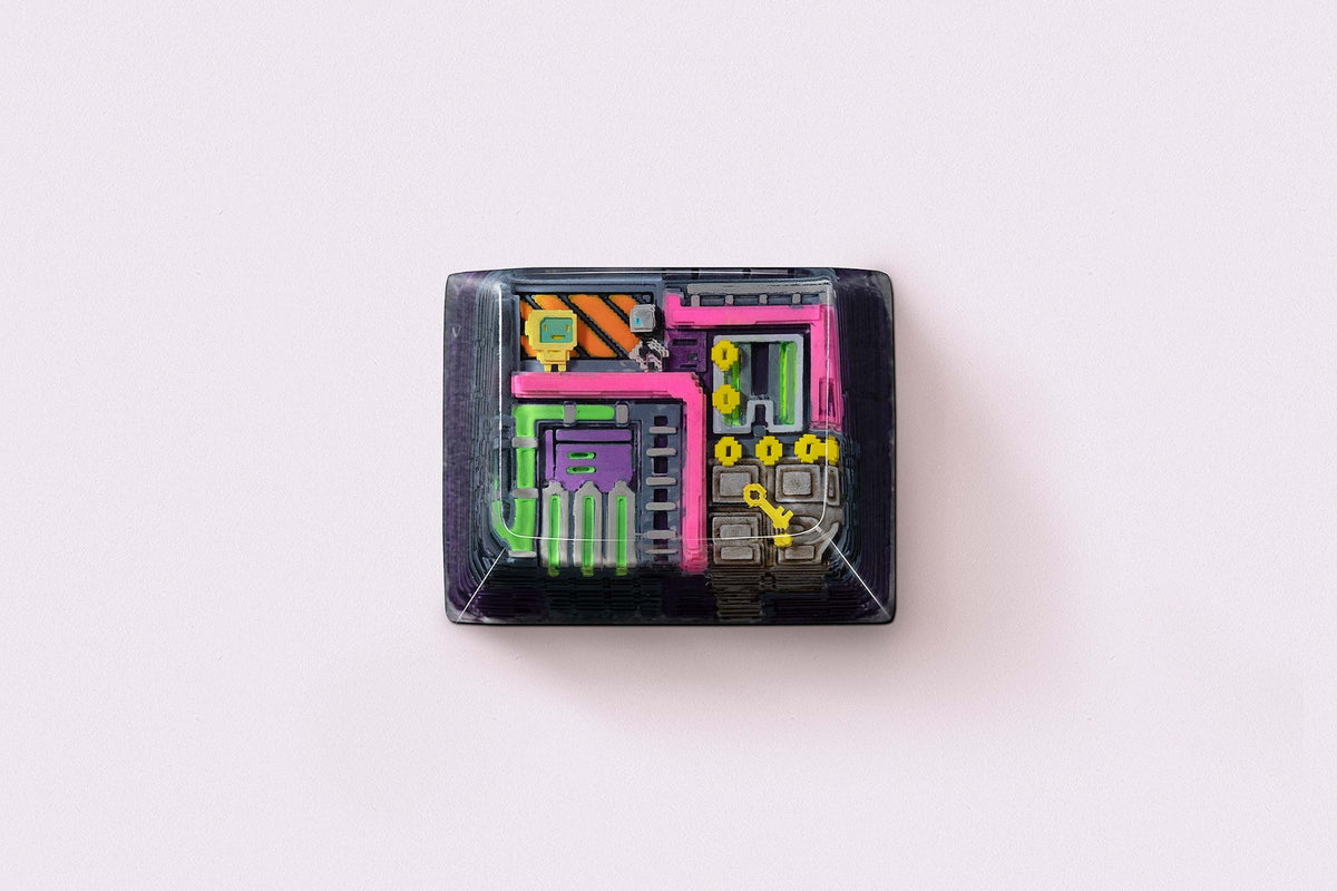 [GB] 8-bit series II: Pipeline Bots artisan keycaps