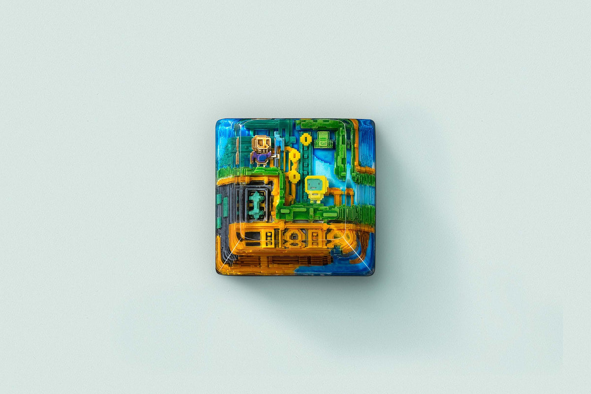 [GB] 8-bit series II: Pipeline Bots artisan keycaps