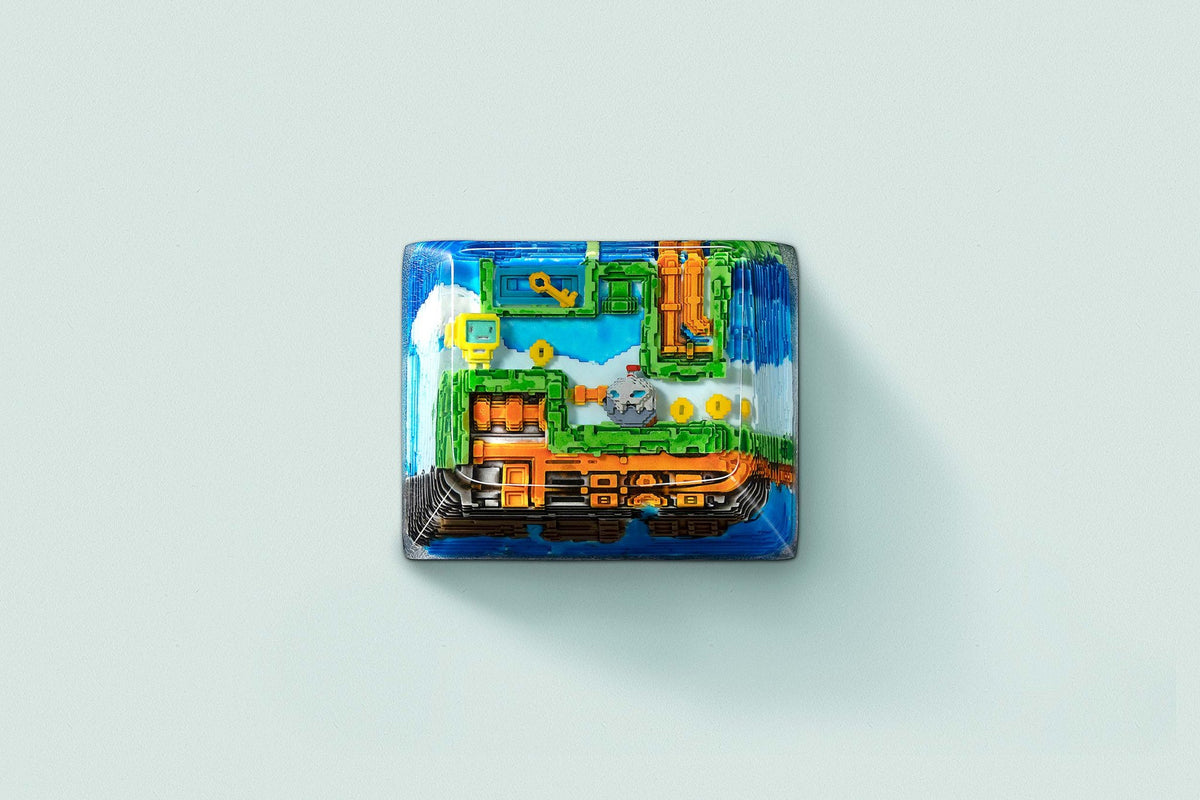 [GB] 8-bit series II: Pipeline Bots artisan keycaps